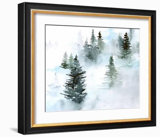 Foggy Evergreens I-Jennifer Parker-Framed Art Print