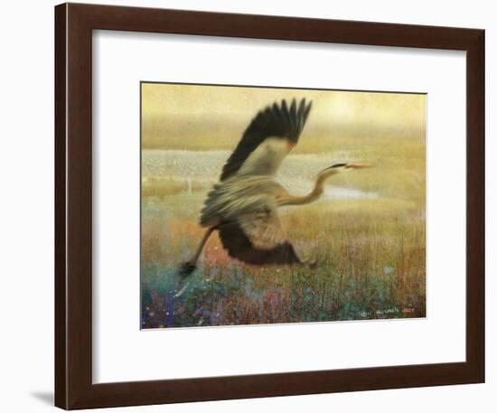 Foggy Heron I-Chris Vest-Framed Art Print