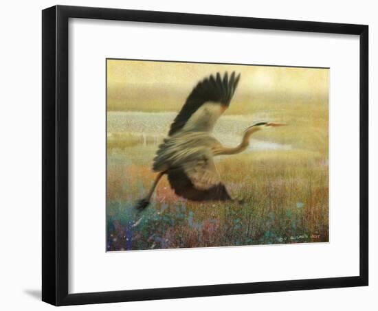 Foggy Heron I-Chris Vest-Framed Art Print