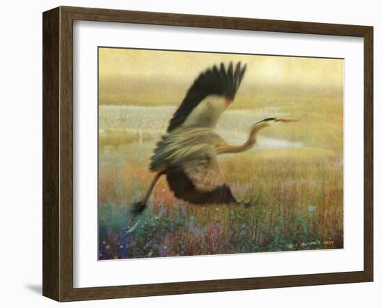 Foggy Heron I-Chris Vest-Framed Art Print