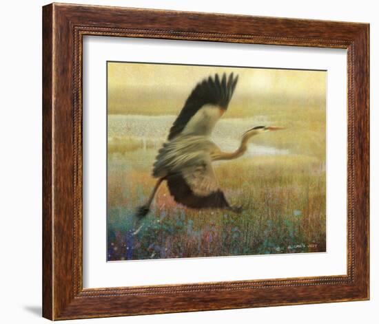 Foggy Heron-Chris Vest-Framed Art Print