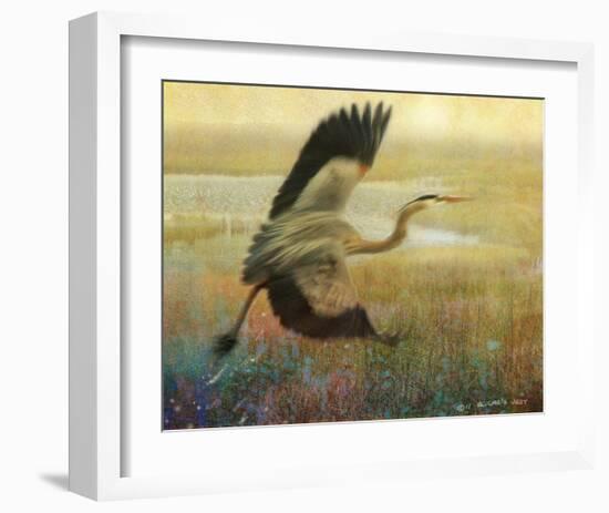 Foggy Heron-Chris Vest-Framed Art Print
