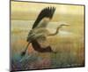 Foggy Heron-Chris Vest-Mounted Art Print