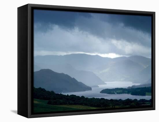 Foggy Landscape of River and Rolling Hills-Tommy Martin-Framed Premier Image Canvas