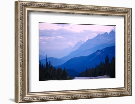 Foggy mountainous landscape of Banff National Park, Banff, Alberta, Canada-Panoramic Images-Framed Photographic Print