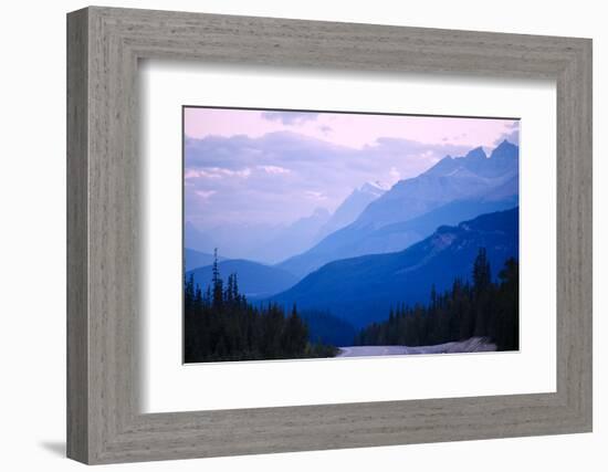 Foggy mountainous landscape of Banff National Park, Banff, Alberta, Canada-Panoramic Images-Framed Photographic Print