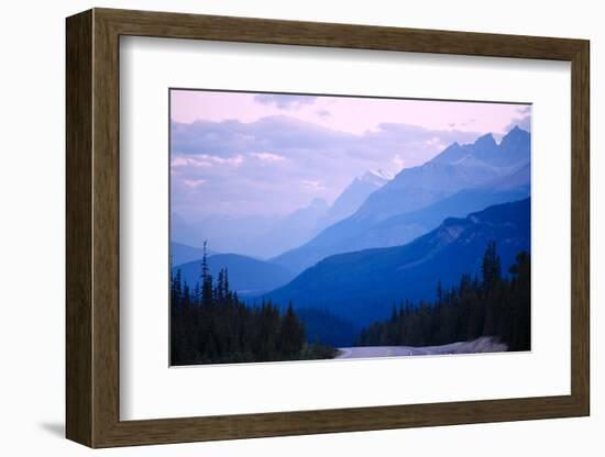 Foggy mountainous landscape of Banff National Park, Banff, Alberta, Canada-Panoramic Images-Framed Photographic Print