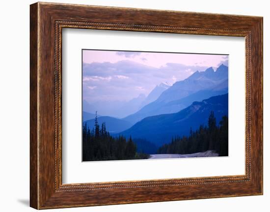 Foggy mountainous landscape of Banff National Park, Banff, Alberta, Canada-Panoramic Images-Framed Photographic Print