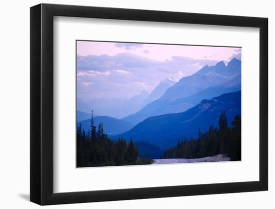 Foggy mountainous landscape of Banff National Park, Banff, Alberta, Canada-Panoramic Images-Framed Photographic Print