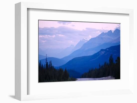 Foggy mountainous landscape of Banff National Park, Banff, Alberta, Canada-Panoramic Images-Framed Photographic Print