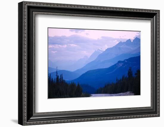 Foggy mountainous landscape of Banff National Park, Banff, Alberta, Canada-Panoramic Images-Framed Photographic Print