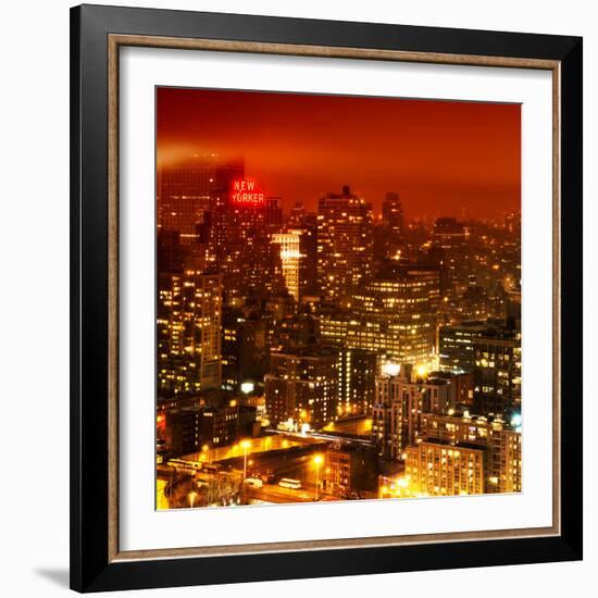 Foggy Night in Manhattan-Philippe Hugonnard-Framed Photographic Print