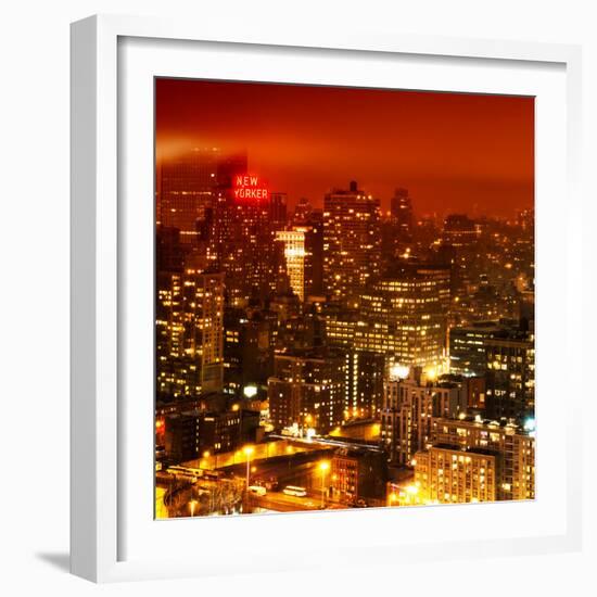 Foggy Night in Manhattan-Philippe Hugonnard-Framed Photographic Print