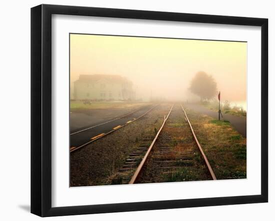 Foggy on the Tracks-Jody Miller-Framed Photographic Print