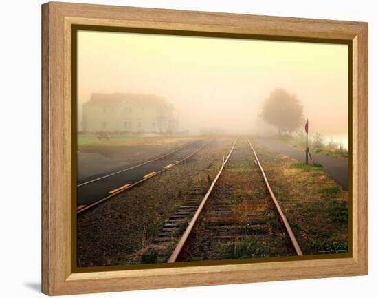 Foggy on the Tracks-Jody Miller-Framed Premier Image Canvas