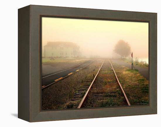 Foggy on the Tracks-Jody Miller-Framed Premier Image Canvas