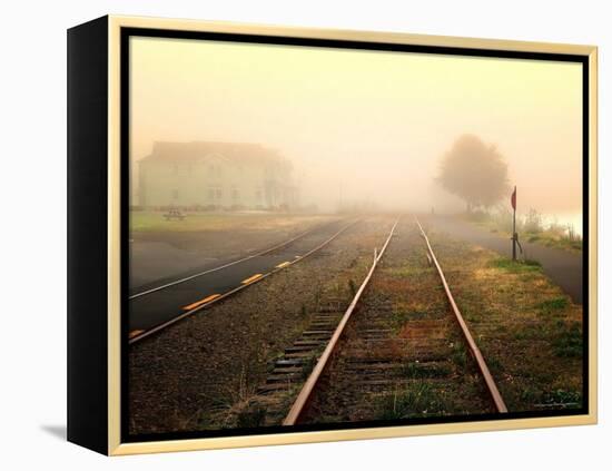 Foggy on the Tracks-Jody Miller-Framed Premier Image Canvas