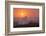 Foggy Sunrise over Grain Elevator, Farm, Kathryn, North Dakota, USA-Chuck Haney-Framed Photographic Print