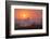 Foggy Sunrise over Grain Elevator, Farm, Kathryn, North Dakota, USA-Chuck Haney-Framed Photographic Print