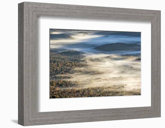 Foggy Valley at Sunrise, Pounding Mill Overlook, North Carolina-Adam Jones-Framed Photographic Print