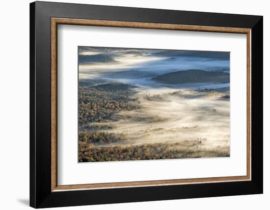 Foggy Valley at Sunrise, Pounding Mill Overlook, North Carolina-Adam Jones-Framed Photographic Print