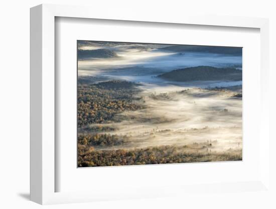 Foggy Valley at Sunrise, Pounding Mill Overlook, North Carolina-Adam Jones-Framed Photographic Print