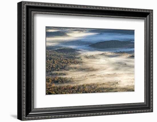 Foggy Valley at Sunrise, Pounding Mill Overlook, North Carolina-Adam Jones-Framed Photographic Print
