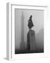 Foggy View of Monuments in Trafalgar Square, London-Hans Wild-Framed Photographic Print