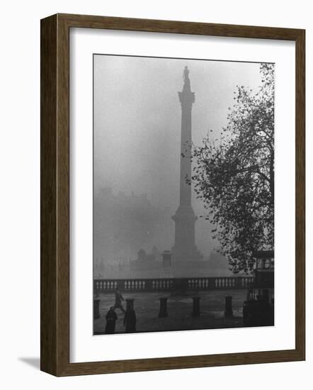 Foggy View of Trafalgar Square-Hans Wild-Framed Photographic Print