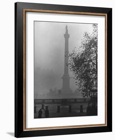 Foggy View of Trafalgar Square-Hans Wild-Framed Photographic Print