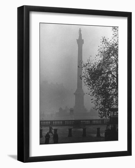 Foggy View of Trafalgar Square-Hans Wild-Framed Photographic Print