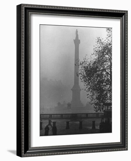 Foggy View of Trafalgar Square-Hans Wild-Framed Photographic Print