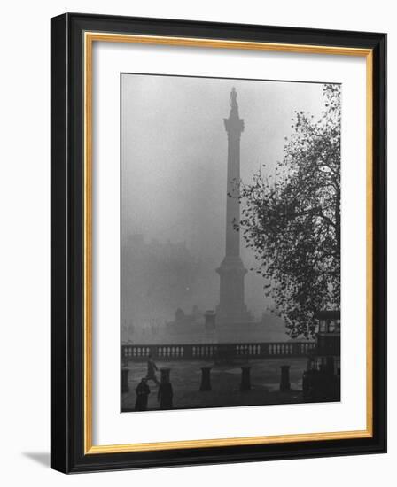 Foggy View of Trafalgar Square-Hans Wild-Framed Photographic Print