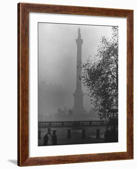 Foggy View of Trafalgar Square-Hans Wild-Framed Photographic Print