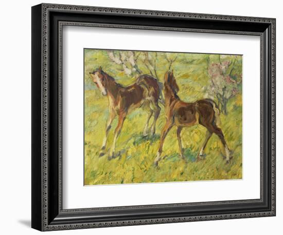 Fohlen Auf Der Weide, 1909-Franz Marc-Framed Giclee Print