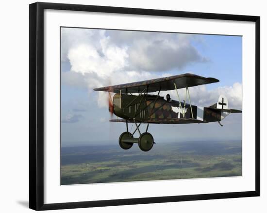 Fokker D.VII World War I Replica Fighter in the Air-Stocktrek Images-Framed Photographic Print