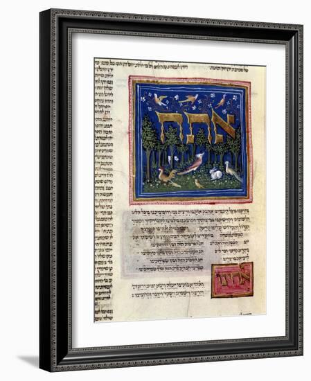 Fol.115V from 'The Rothschild Miscellany', Northern Italy, C.1450-80-null-Framed Giclee Print