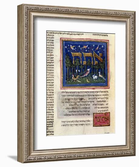 Fol.115V from 'The Rothschild Miscellany', Northern Italy, C.1450-80-null-Framed Giclee Print