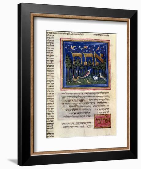 Fol.115V from 'The Rothschild Miscellany', Northern Italy, C.1450-80-null-Framed Giclee Print