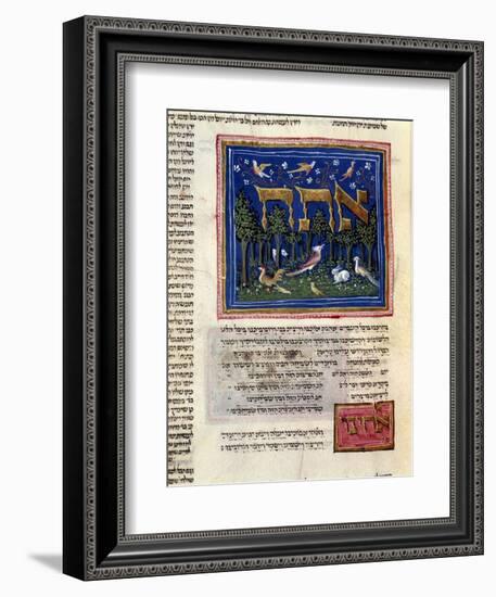 Fol.115V from 'The Rothschild Miscellany', Northern Italy, C.1450-80-null-Framed Giclee Print