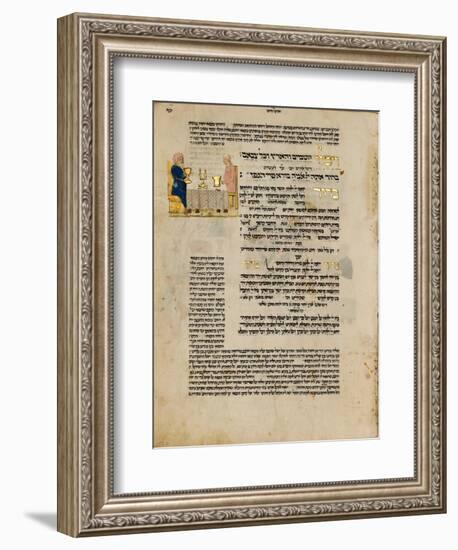 Fol.156R from 'The Rothschild Miscellany', Northern Italy, C.1450-80-null-Framed Giclee Print