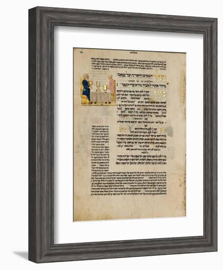 Fol.156R from 'The Rothschild Miscellany', Northern Italy, C.1450-80-null-Framed Giclee Print