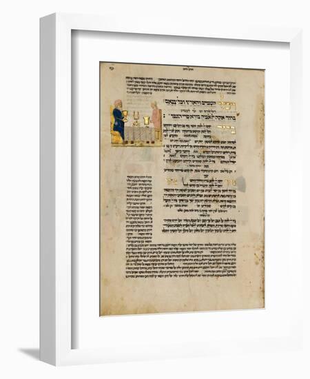 Fol.156R from 'The Rothschild Miscellany', Northern Italy, C.1450-80-null-Framed Giclee Print