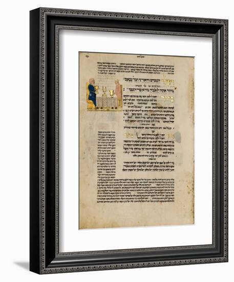 Fol.156R from 'The Rothschild Miscellany', Northern Italy, C.1450-80-null-Framed Giclee Print