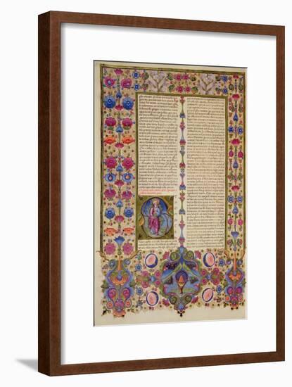 Fol.232V Second Letter from St. Paul to the Apostles, from the Borso D'Este Bible. Vol 2 (Vellum)-Italian-Framed Giclee Print