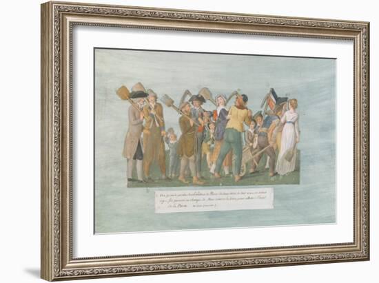 Fol.31 the Parisians Going to the Champ De Mars, 1792-Lesueur Brothers-Framed Giclee Print