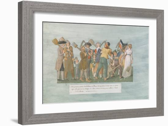 Fol.31 the Parisians Going to the Champ De Mars, 1792-Lesueur Brothers-Framed Giclee Print