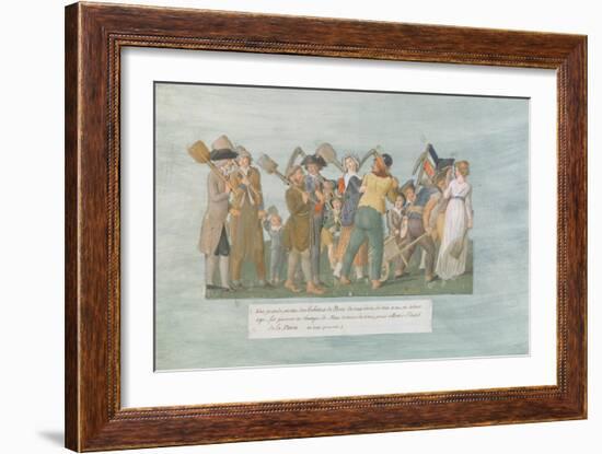 Fol.31 the Parisians Going to the Champ De Mars, 1792-Lesueur Brothers-Framed Giclee Print