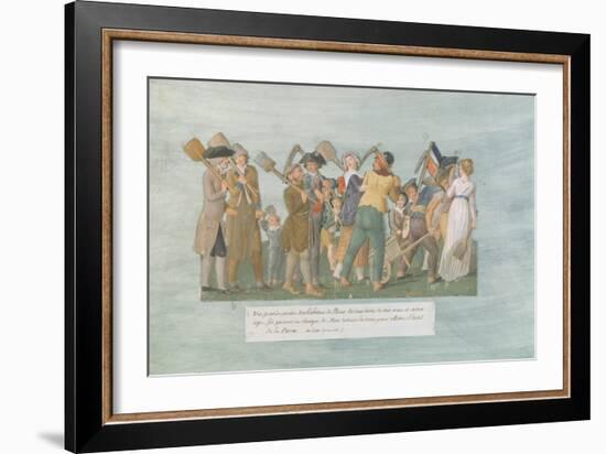 Fol.31 the Parisians Going to the Champ De Mars, 1792-Lesueur Brothers-Framed Giclee Print