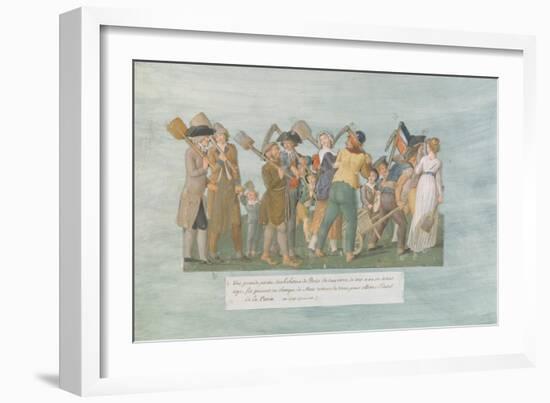 Fol.31 the Parisians Going to the Champ De Mars, 1792-Lesueur Brothers-Framed Giclee Print
